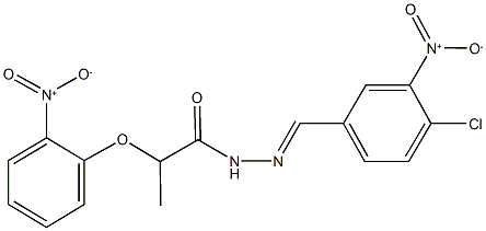 N'-{4-chloro-3-nitrobenzylidene}-2-{2-nitrophenoxy}propanohydrazide Struktur