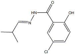 5-chloro-2-hydroxy-N'-(2-methylpropylidene)benzohydrazide Struktur