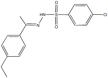 4-chloro-N'-[1-(4-ethylphenyl)ethylidene]benzenesulfonohydrazide Struktur