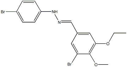 3-bromo-5-ethoxy-4-methoxybenzaldehyde (4-bromophenyl)hydrazone Struktur