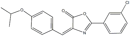 2-(3-chlorophenyl)-4-(4-isopropoxybenzylidene)-1,3-oxazol-5(4H)-one Struktur