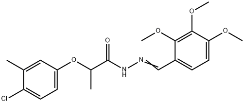 2-(4-chloro-3-methylphenoxy)-N'-(2,3,4-trimethoxybenzylidene)propanohydrazide Struktur