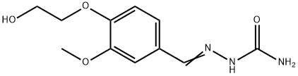 4-(2-hydroxyethoxy)-3-methoxybenzaldehyde semicarbazone Struktur