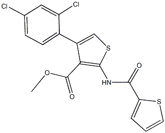 methyl 4-(2,4-dichlorophenyl)-2-[(thien-2-ylcarbonyl)amino]thiophene-3-carboxylate Struktur