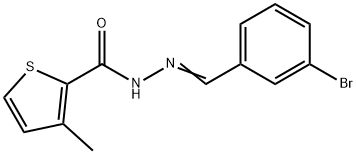 N'-(3-bromobenzylidene)-3-methyl-2-thiophenecarbohydrazide Struktur