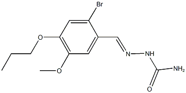 2-bromo-5-methoxy-4-propoxybenzaldehyde semicarbazone Struktur