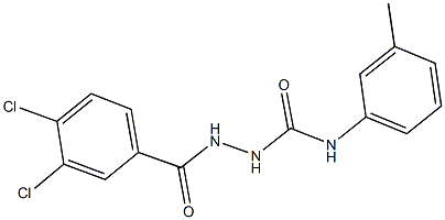 2-(3,4-dichlorobenzoyl)-N-(3-methylphenyl)hydrazinecarboxamide Struktur