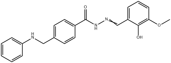 4-(anilinomethyl)-N'-(2-hydroxy-3-methoxybenzylidene)benzohydrazide Struktur