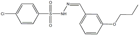 4-chloro-N'-(3-propoxybenzylidene)benzenesulfonohydrazide Struktur