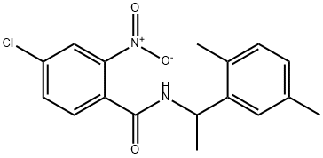 4-chloro-N-[1-(2,5-dimethylphenyl)ethyl]-2-nitrobenzamide Struktur