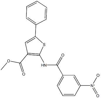 methyl 2-({3-nitrobenzoyl}amino)-5-phenylthiophene-3-carboxylate Struktur