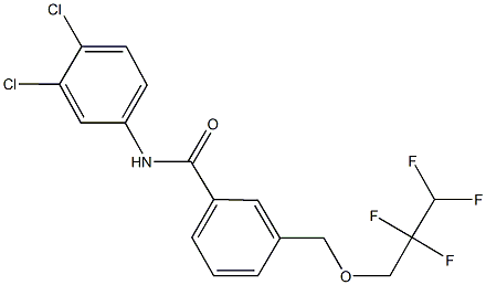 N-(3,4-dichlorophenyl)-3-[(2,2,3,3-tetrafluoropropoxy)methyl]benzamide Struktur