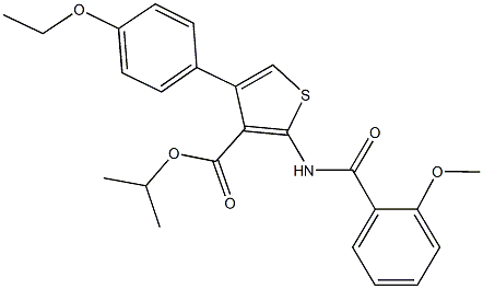 isopropyl 4-(4-ethoxyphenyl)-2-[(2-methoxybenzoyl)amino]-3-thiophenecarboxylate Struktur