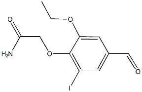 2-(2-ethoxy-4-formyl-6-iodophenoxy)acetamide Struktur