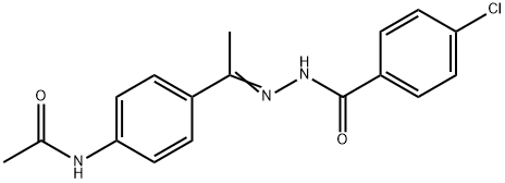 N-{4-[N-(4-chlorobenzoyl)ethanehydrazonoyl]phenyl}acetamide Struktur