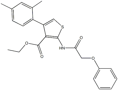 ethyl 4-(2,4-dimethylphenyl)-2-[(phenoxyacetyl)amino]thiophene-3-carboxylate Struktur