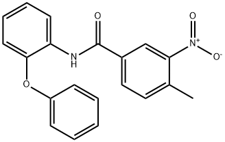 3-nitro-4-methyl-N-(2-phenoxyphenyl)benzamide Struktur