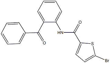 N-(2-benzoylphenyl)-5-bromo-2-thiophenecarboxamide Struktur