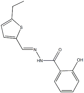 N'-[(5-ethyl-2-thienyl)methylene]-2-hydroxybenzohydrazide Struktur