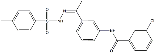 3-chloro-N-(3-{N-[(4-methylphenyl)sulfonyl]ethanehydrazonoyl}phenyl)benzamide Struktur