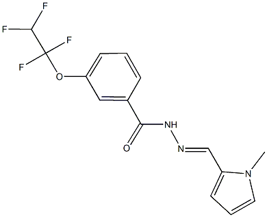 N'-[(1-methyl-1H-pyrrol-2-yl)methylene]-3-(1,1,2,2-tetrafluoroethoxy)benzohydrazide Struktur