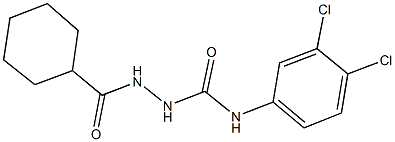 2-(cyclohexylcarbonyl)-N-(3,4-dichlorophenyl)hydrazinecarboxamide Struktur