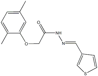 2-(2,5-dimethylphenoxy)-N'-(3-thienylmethylene)acetohydrazide Struktur