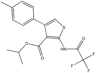 isopropyl 4-(4-methylphenyl)-2-[(trifluoroacetyl)amino]thiophene-3-carboxylate Struktur