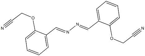 (2-{2-[2-(cyanomethoxy)benzylidene]carbohydrazonoyl}phenoxy)acetonitrile Struktur