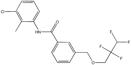 N-(3-chloro-2-methylphenyl)-3-[(2,2,3,3-tetrafluoropropoxy)methyl]benzamide Struktur