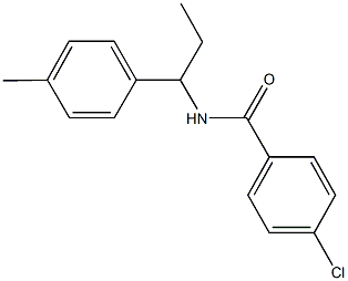 4-chloro-N-[1-(4-methylphenyl)propyl]benzamide Struktur