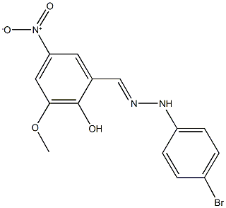 2-hydroxy-5-nitro-3-methoxybenzaldehyde (4-bromophenyl)hydrazone Struktur