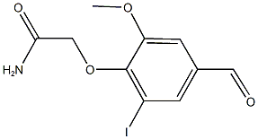 2-(4-formyl-2-iodo-6-methoxyphenoxy)acetamide Struktur