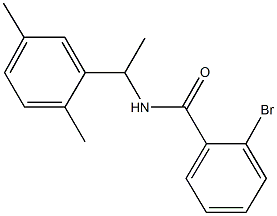 2-bromo-N-[1-(2,5-dimethylphenyl)ethyl]benzamide Struktur