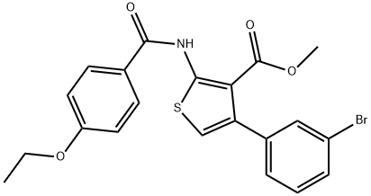 methyl 4-(3-bromophenyl)-2-[(4-ethoxybenzoyl)amino]thiophene-3-carboxylate Struktur