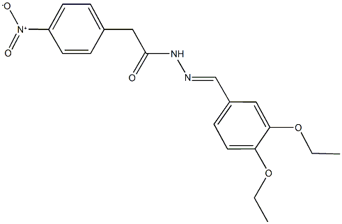 N'-(3,4-diethoxybenzylidene)-2-{4-nitrophenyl}acetohydrazide Struktur