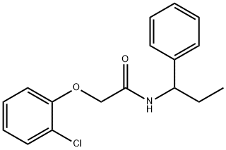 2-(2-chlorophenoxy)-N-(1-phenylpropyl)acetamide Struktur