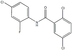 2,5-dichloro-N-(4-chloro-2-fluorophenyl)benzamide Struktur