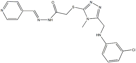 2-({5-[(3-chloroanilino)methyl]-4-methyl-4H-1,2,4-triazol-3-yl}sulfanyl)-N'-(4-pyridinylmethylene)acetohydrazide Struktur