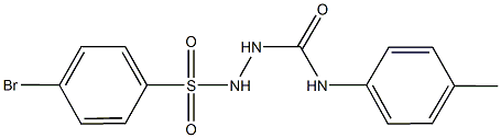 2-[(4-bromophenyl)sulfonyl]-N-(4-methylphenyl)hydrazinecarboxamide Struktur