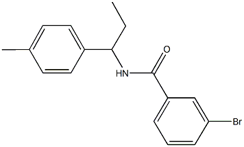 3-bromo-N-[1-(4-methylphenyl)propyl]benzamide Struktur