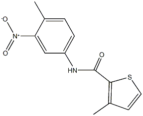 N-{3-nitro-4-methylphenyl}-3-methyl-2-thiophenecarboxamide Struktur