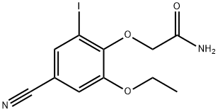 2-(4-cyano-2-ethoxy-6-iodophenoxy)acetamide Struktur