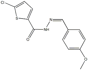 5-chloro-N'-(4-methoxybenzylidene)-2-thiophenecarbohydrazide Struktur