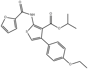 isopropyl 4-(4-ethoxyphenyl)-2-(2-furoylamino)thiophene-3-carboxylate Struktur