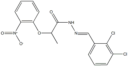 N'-(2,3-dichlorobenzylidene)-2-{2-nitrophenoxy}propanohydrazide Struktur