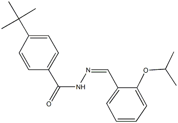 4-tert-butyl-N'-(2-isopropoxybenzylidene)benzohydrazide Struktur