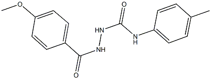 2-(4-methoxybenzoyl)-N-(4-methylphenyl)hydrazinecarboxamide Struktur