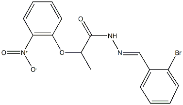 N'-(2-bromobenzylidene)-2-{2-nitrophenoxy}propanohydrazide Struktur