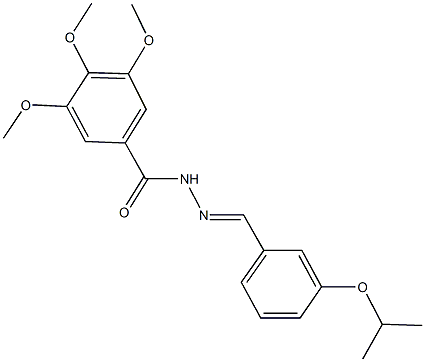 N'-(3-isopropoxybenzylidene)-3,4,5-trimethoxybenzohydrazide Struktur